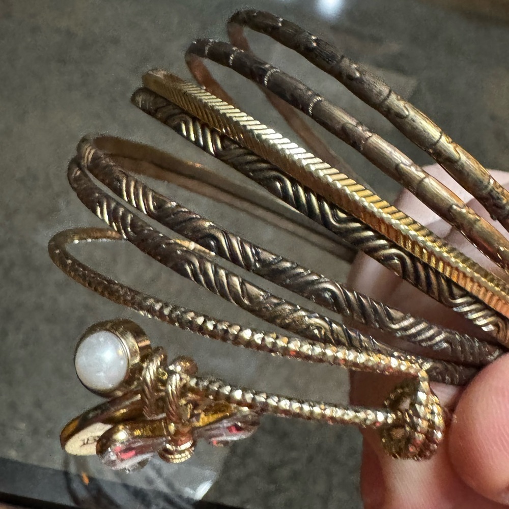 Multiple Gold / Bronze Bangles Bundle - Picture 2 of 6